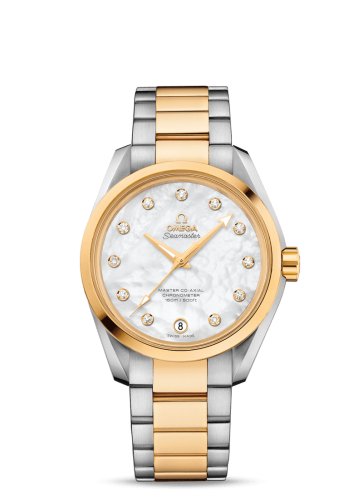 Omega 231.20.39.21.55.004 : Seamaster Aqua Terra 150M Master Co-Axial 38.5 Stainless Steel / Yellow Gold / MOP / Bracelet