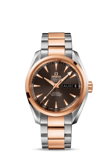 Omega 231.20.39.22.06.001 : Seamaster Aqua Terra 150M Co-Axial 38.5 Annual Calendar Stainless Steel / Red Gold / Grey / Bracelet