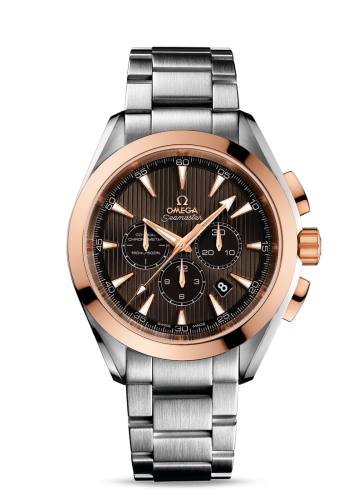 Omega 231.20.44.50.06.002 : Seamaster Aqua Terra 150M Co-Axial 44 Chronograph Stainless Steel / Red Gold / Grey / Bracelet