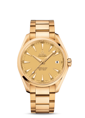 Omega 231.50.42.21.08.001 : Seamaster Aqua Terra 150m Master Co-Axial 41.5 Yellow Gold / Champagne / Bracelet