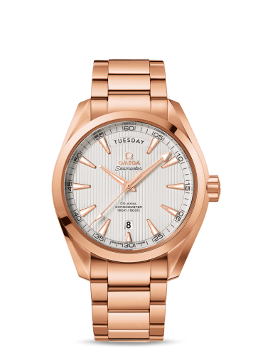 Omega 231.50.42.22.02.001 : Seamaster Aqua Terra 150m Co-Axial 41.5 Day-Date Red Gold / Silver