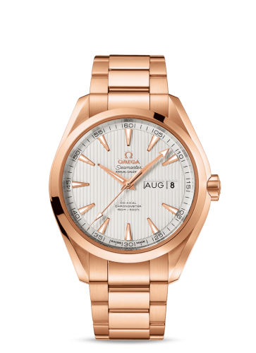 Omega 231.50.43.22.02.002 : Seamaster Aqua Terra 150M Co-Axial 43 Annual Calendar Red Gold / Silver / Bracelet