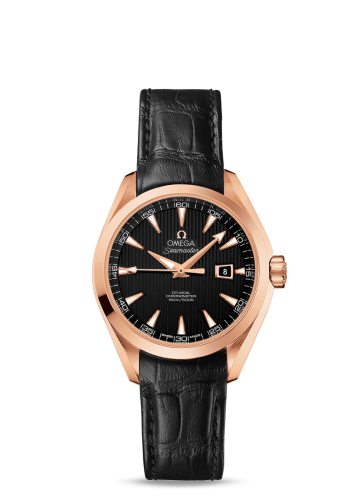 Omega 231.53.34.20.01.002 : Seamaster Aqua Terra 150M Co-Axial 34 Red Gold / Black