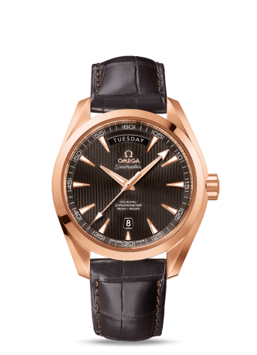 Omega 231.53.42.22.06.001 : Seamaster Aqua Terra 150m Co-Axial 41.5 Day-Date Red Gold / Grey
