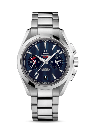 Omega 231.10.43.52.03.001 : Seamaster Aqua Terra 150M Co-Axial 43 GMT Chronograph Stainless Steel / Blue / Bracelet