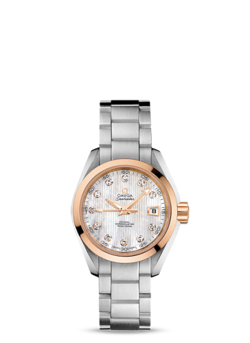 Omega 231.20.30.20.55.003 : Seamaster Aqua Terra 150M Co-Axial 30 Stainless Steel / Red Gold / MOP / Bracelet