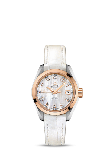 Omega 231.23.30.20.55.001 : Seamaster Aqua Terra 150M Co-Axial 30 Stainless Steel / Red Gold / MOP