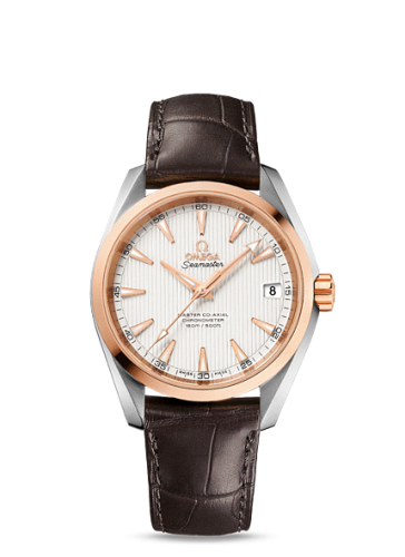 Omega 231.23.39.21.02.001 : Seamaster Aqua Terra 150M Master Co-Axial 38.5 Stainless Steel / Red Gold / Silver