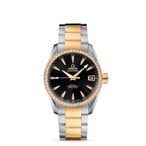 Omega 231.25.39.21.51.002 : Seamaster Aqua Terra 150M Co-Axial 38.5 Stainless Steel / Yellow Gold / Diamond / Black / Bracelet