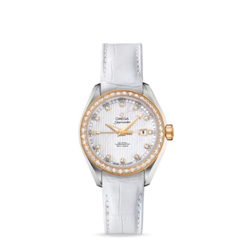 Omega 231.28.34.20.55.001 : Seamaster Aqua Terra 150M Co-Axial 34 Stainless Steel / Yellow Gold / Diamond / MOP