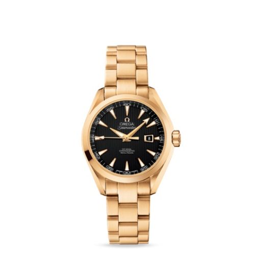 Omega 231.50.34.20.01.001 : Seamaster Aqua Terra 150M Co-Axial 34 Yellow Gold / Black / Bracelet