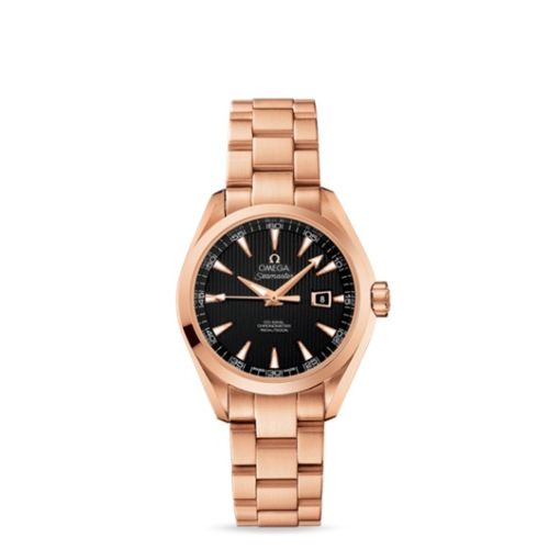 Omega 231.50.34.20.01.002 : Seamaster Aqua Terra 150M Co-Axial 34 Red Gold / Black / Bracelet