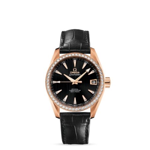 Omega 231.58.39.21.51.001 : Seamaster Aqua Terra 150M Co-Axial 38.5 Red Gold / Diamond / Black