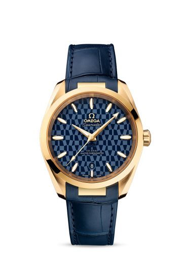 Omega 522.53.38.20.03.001 : Seamaster Aqua Terra 150M Master Chronometer 38 Yellow Gold / Blue / Tokyo 2020 Olympics