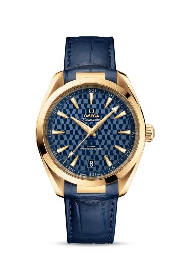 Omega 522.53.41.21.03.001 : Seamaster Aqua Terra 150M Master Chronometer 41 Yellow Gold / Blue / Tokyo 2020 Olympics