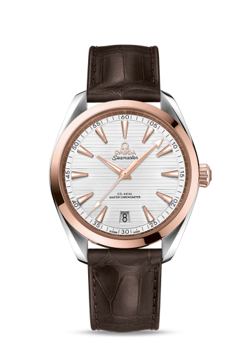 Omega 220.23.41.21.02.001 : Seamaster Aqua Terra 150M Master Chronometer 41 Stainless Steel / Sedna Gold / Silver / Alligator