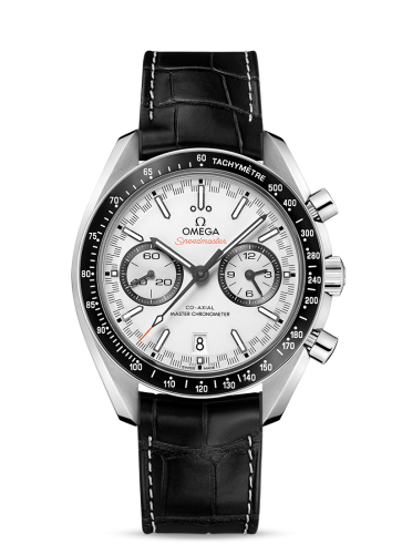 Omega 329.33.44.51.04.001 : Speedmaster Racing Master Co-Axial Stainless Steel / White / Alligator
