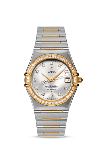 Omega 111.25.36.10.52.001 : Constellation Co-Axial 35.5 Stainless Steel / Yellow Gold / Diamond / Silver / Olympic Beijing 2008