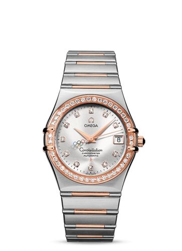 Omega 111.25.36.10.52.002 : Constellation Automatic 36 Stainless Steel / Red Gold / Diamond / Beijing Olympics 2008