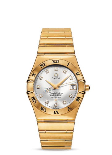 Omega 111.50.36.10.52.001 : Constellation Co-Axial 35.5 Yellow Gold / Silver / Olympic Beijing 2008