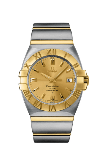 Omega 1203.10.00 : Constellation Co-Axial 38 Double Eagle Stainless Steel / Yellow Gold / Champagne