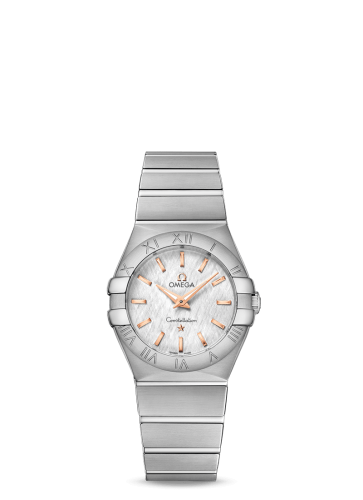 Omega 123.10.27.60.02.004 : Constellation Quartz 27 Polished Stainless Steel / Silver Silk