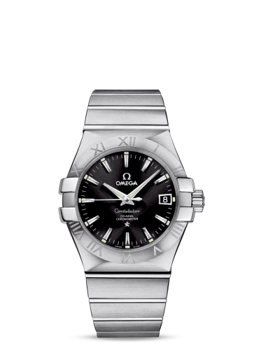 Omega 123.10.35.20.01.001 : Constellation Co-Axial 35 Stainless Steel / Black