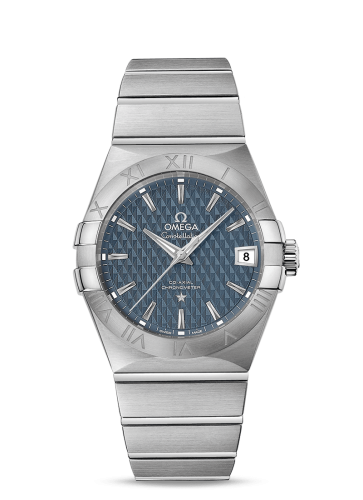 Omega 123.10.38.21.03.001 : Constellation Co-Axial 38 Stainless Steel / Blue Lozenge