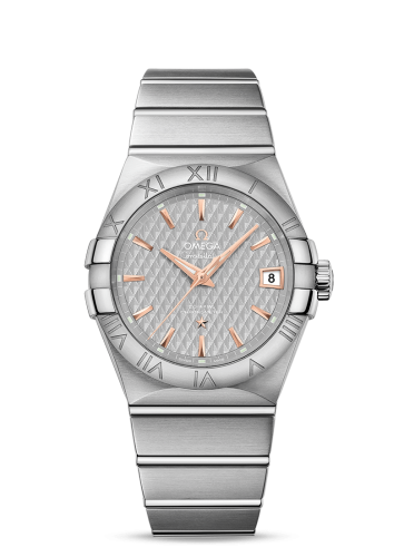 Omega 123.10.38.21.06.002 : Constellation Co-Axial 38 Stainless Steel / Grey Lozenge