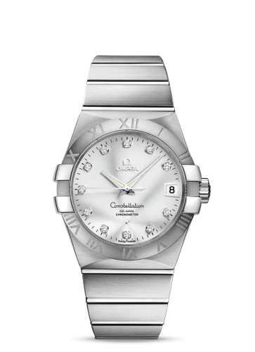Omega 123.10.38.21.52.001 : Constellation Co-Axial 38 Stainless Steel / Silver
