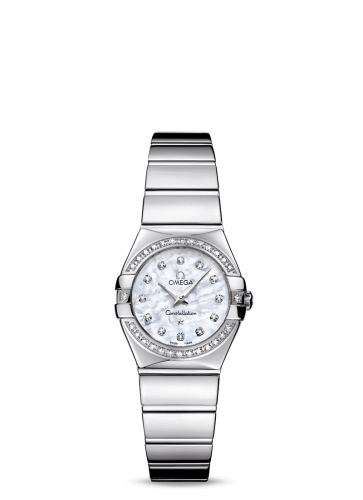 Omega 123.15.24.60.55.003 : Constellation Quartz 24 Polished Stainless Steel / Diamond / MOP