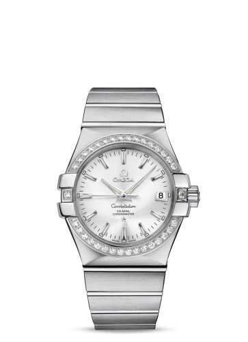 Omega 123.15.35.20.02.001 : Constellation Co-Axial 35 Stainless Steel / Diamond / Silver