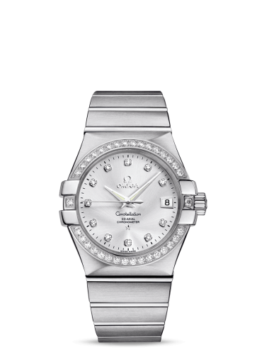 Omega 123.15.35.20.52.001 : Constellation Co-Axial 35 Stainless Steel / Diamond / Silver