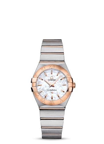 Omega 123.20.27.60.05.001 : Constellation Quartz 27 Brushed Stainless Steel / Red Gold / MOP