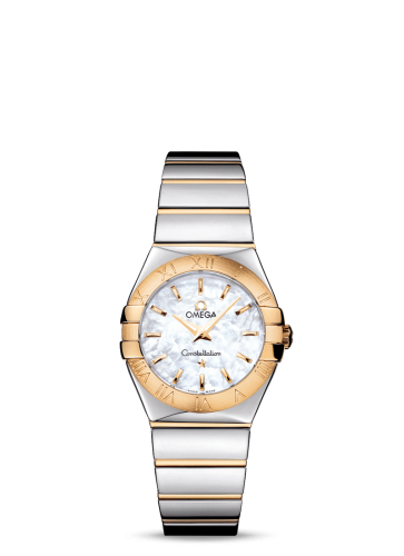 Omega 123.20.27.60.05.004 : Constellation Quartz 27 Polished Stainless Steel / Yellow Gold / MOP