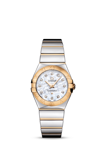 Omega 123.20.27.60.55.004 : Constellation Quartz 27 Polished Stainless Steel / Yellow Gold / MOP