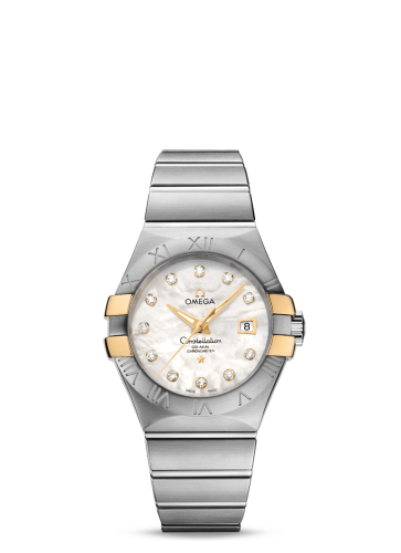 Omega 123.20.31.20.55.004 : Constellation Co-Axial 31 Stainless Steel / Yellow Gold Claws / MOP