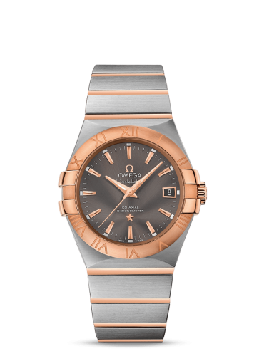 Omega 123.20.35.20.06.002 : Constellation Co-Axial 35 Stainless Steel / Red Gold / Grey