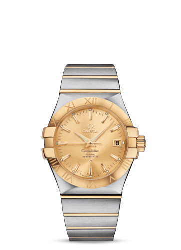 Omega 123.20.35.20.08.001 : Constellation Co-Axial 35 Stainless Steel / Yellow Gold / Champagne