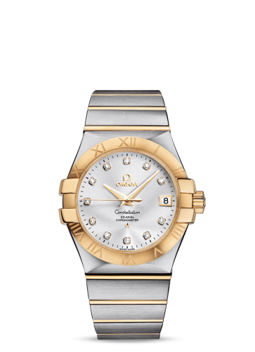 Omega 123.20.35.20.52.002 : Constellation Co-Axial 35 Stainless Steel / Yellow Gold / Silver