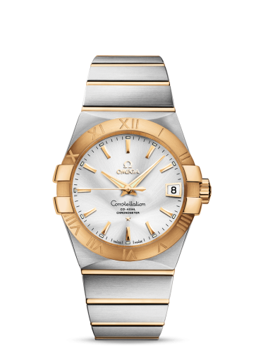 Omega 123.20.38.21.02.002 : Constellation Co-Axial 38 Stainless Steel / Yellow Gold / Silver