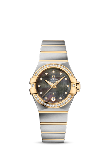Omega 123.25.27.20.57.007 : Constellation Co-Axial 27 Brushed Stainless Steel / Yellow Gold / Diamond / Tahiti MOP