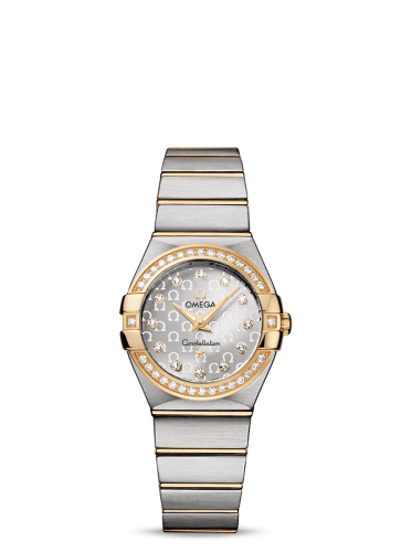 Omega 123.25.27.60.52.002 : Constellation Quartz 27 Brushed Stainless Steel / Yellow Gold / Diamond / Silver Omega