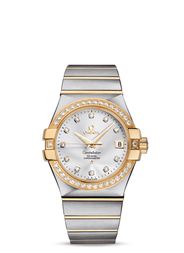 Omega 123.25.35.20.52.002 : Constellation Co-Axial 35 Stainless Steel / Yellow Gold / Diamond / Silver