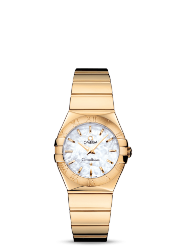 Omega 123.50.27.60.05.004 : Constellation Quartz 27 Polished Yellow Gold / MOP