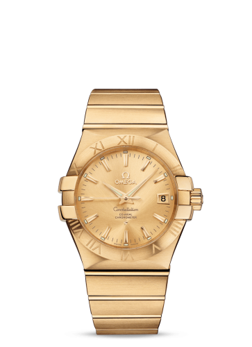 Omega 123.50.35.20.08.001 : Constellation Co-Axial 35 Yellow Gold / Champagne