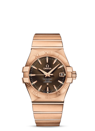 Omega 123.50.35.20.13.001 : Constellation Co-Axial 35 Red Gold / Brown