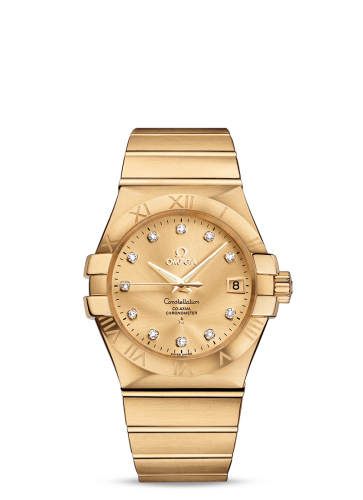 Omega 123.50.35.20.58.001 : Constellation Co-Axial 35 Yellow Gold / Champagne
