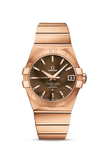 Omega 123.50.38.21.13.001 : Constellation Co-Axial 38 Red Gold / Brown