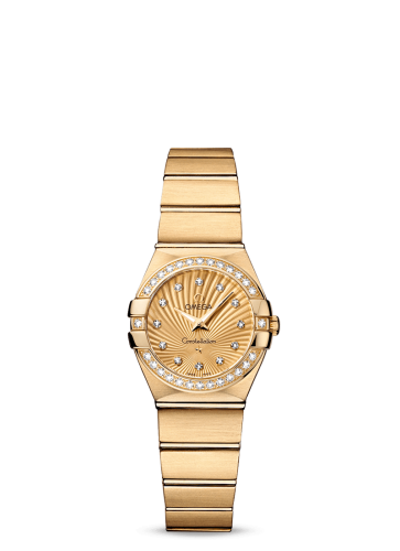 Omega 123.55.24.60.58.001 : Constellation Quartz 24 Brushed Yellow Gold / Diamond / Champagne Supernova